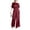 Wine, variant on Women's One Shoulder Wide Leg Jumpsuit Elegant High Waist Dressy Evening Party Outfit