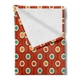 thumbnail image 2 of Abstract Soft Flannel Fleece Throw Blanket, Vintage 60s Hippie Style Colorful Geometrical Dotted Repeating Symmetric Print, Cozy Plush for Indoor and Outdoor Use, 50" x 70", Multicolor, by Ambesonne, 2 of 5