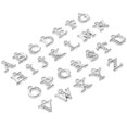 thumbnail image 3 of 26Pcs Rhinestone Letter Charms Alloy Letter Charms Mini Alphabet Pendants, 3 of 8