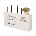 thumbnail image 2 of Joernso WiFi Router Storage Box Wall Mount Wooden Router Shelf Organizer Power Strip Cable Management Hider Rack for Modem Cable Router Cover, 2 of 8