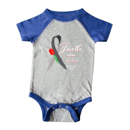 

Inktastic Faith over Fear Parkinson s Awareness with Red Tulip Gift Baby Boy or Baby Girl Bodysuit
