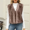 thumbnail image 6 of Uaswgudfs Women's Black Faux Fur Vest, Winter Sleeveless Short Warm Outerwear, Casual Fashion Layering Jacket - Trendy Style Red 3XL, 6 of 6