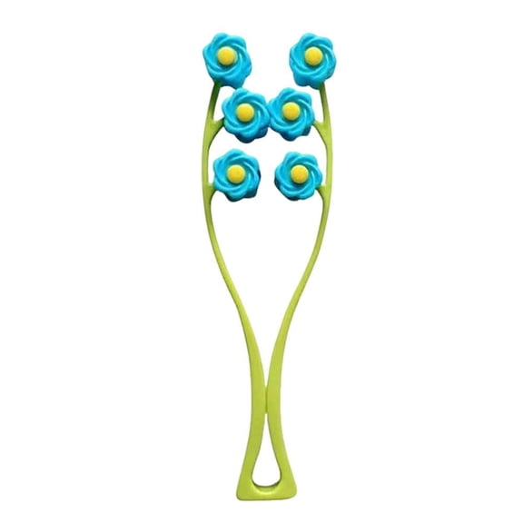 Face Roller,6-Flower Shaped Face Massager Roller,V-Shaped FaceMassager Double Clips for Facial,Leg & Arm Massager,Comfortable Handle & ABS Material