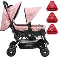 thumbnail image 2 of Carriola Doble Gemelar Plegable para Bebés 0 Meses Hasta 32 kg - Rosa, 2 of 7