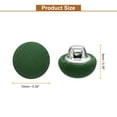 thumbnail image 2 of Uxcell 10pcs Botón de tela cubierto de 10mm, botón redondo de costura, verde militar, 2 of 6