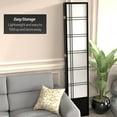 thumbnail image 5 of Red Lantern 7 ft. Tall Double Cross Shoji Screen - Black - 5 Panels, 5 of 6
