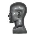 thumbnail image 4 of PVC Male Mannequin Head Display Head Mannequin makeup head Display Wig Head Stand Gray, 4 of 9