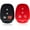 black and red, variant on Dobrev Black Silicone 4 Buttons Smart Key Case Cover Bag Fob Holder for Toyota RAV4 Corolla Camry Venza Avalon Replacement Key Fob HYQ12BDM (Blue)