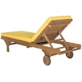 thumbnail image 4 of SAFAVIEH Newport Outdoor Patio Chaise Lounge Chair, Natural/Yellow, 4 of 10