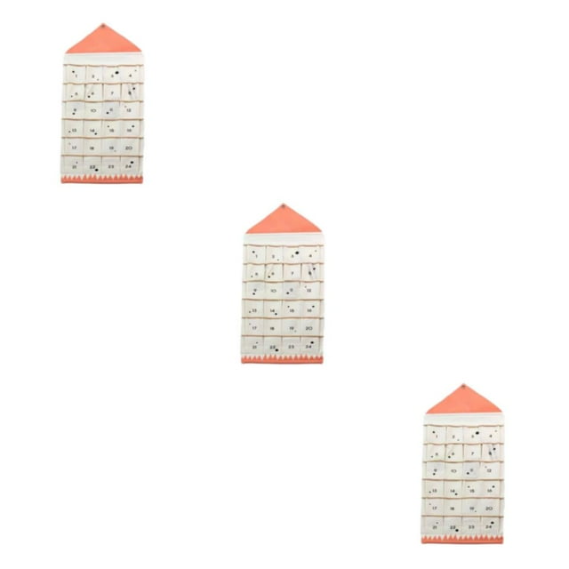 Calendario de Adviento Advancent hecho con lona rellenable Multifuncional rosa Type1 NO1