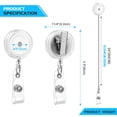 thumbnail image 3 of Badge Reels retráctiles, paquete de 50 unidades, con clip giratorio de cocodrilo, 3 of 7