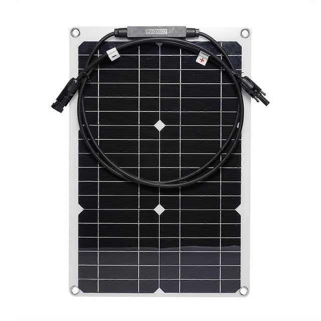 20W 18V Portable Solar Panel Kit, Waterproof Flexible Solar Panel with Solar Connector to Charge 12V Car Battery RV Yacht