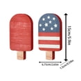 thumbnail image 3 of 4th of July Decor, Patriotic Ice Shaped Wooden Sign Double Independence Day With Star Spangled Design For Home Or Party, Patriotic Decorations, 3 of 9