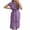 DT-Purple, variant on DailyTrove Women's Short Sleeve Button-Front Midi Dress, Solid Color, Summer Casual & Work Wear, Flattering Fit