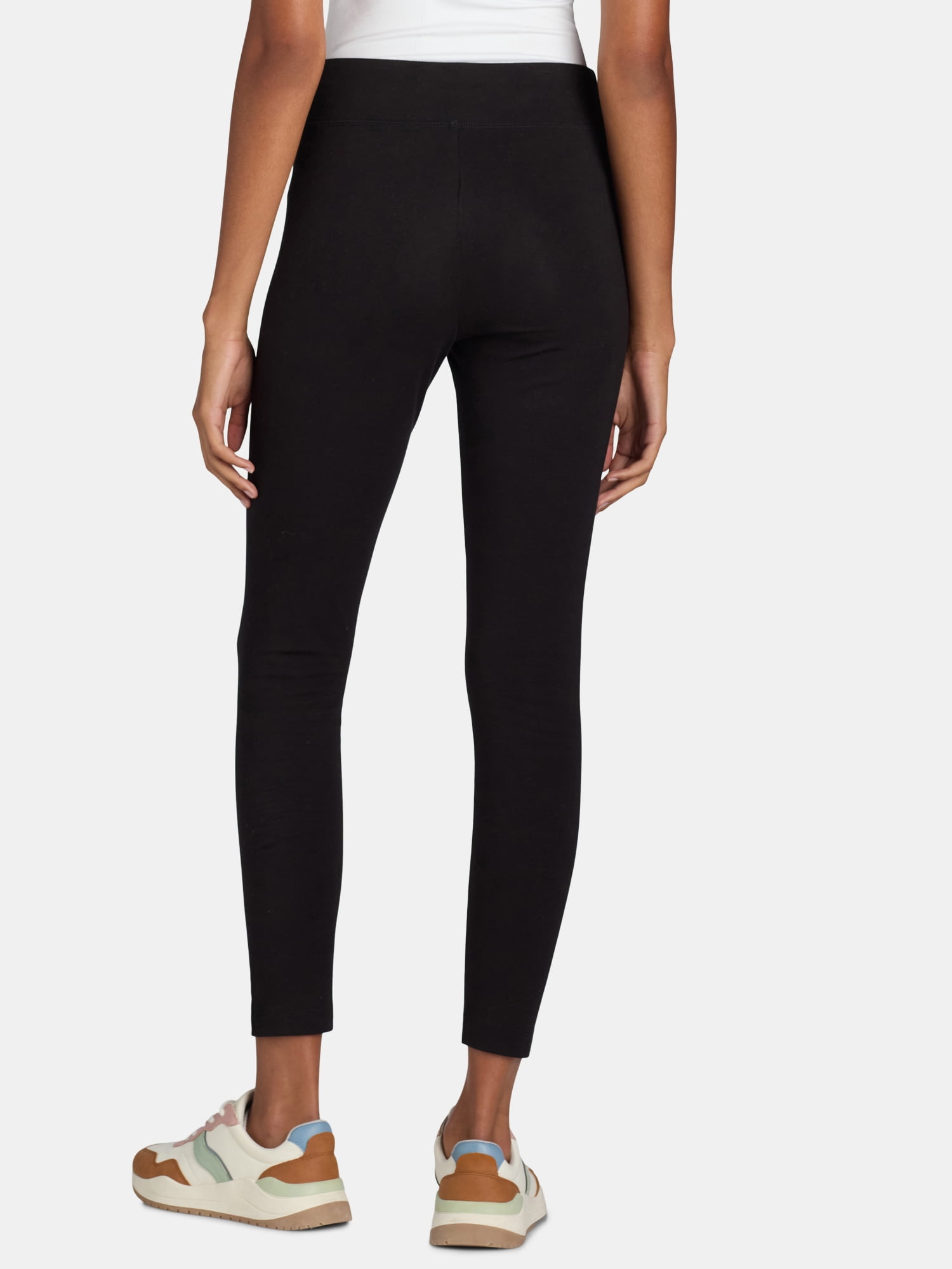 Time and Tru Women's High-Rise Ankle Knit Leggings