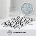 thumbnail image 6 of Bathroom Rugs Non Slip Washable - Black white Irregular polka dot Kitchen Mats for Floor, Area Rugs for Entryway Rugs Indoor, Laundry Bathroom Room Door Rug with Rubber Backing 20x31.5in, 6 of 8