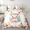 thumbnail image 1 of YST Cute Pig Bedding Comforter Set, 7-Piece, Spring Floral, King, Colorful Flower Blossoms, 1 of 4