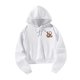 thumbnail image 3 of Tops femeninos, disfraz, sudaderas con capucha para mujer, estampado de palabras de amor blanco, jersey informal con cordón para mujer para correr de M, 3 of 8