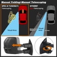 thumbnail image 7 of Spec-D Tuning Black Towing Mirror Smoke LED Signal Power Heated Compatible with 1999-2016 Ford F-250, F-350, F-450 Super Duty Left + Right Pair, 7 of 7