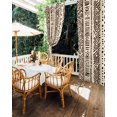 thumbnail image 5 of nqOlkjepod Outdoor Curtains for Patio Waterproof, Vintage Boho Outdoor Privacy Panels Grommet, Abstract Retro Geometric Striped Beige Blackout Outside Curtains for Porch/Cabana 54"x84", 1 Panel, 5 of 8