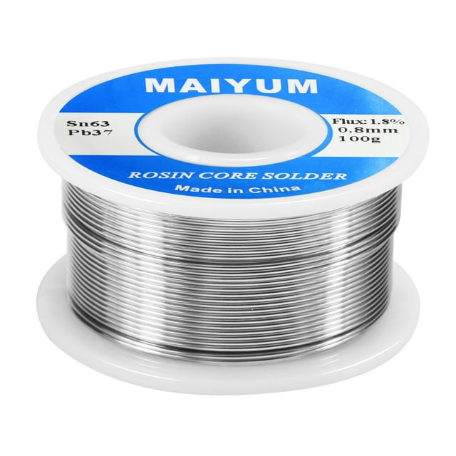 Alambre de soldadura MAIYUM 63-37, núcleo de estaño y plomo, 0,8 mm, 100 g