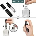 thumbnail image 5 of 2 Pcs Perfume Atomizer, Boriyuan 5ml Portable Mini Perfume Bottle Refillable Atomizer, Pocket Perfume Dispenser for Men and Women Travel (Black + Silver), 5 of 7
