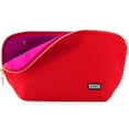 thumbnail image 1 of Bolsa de maquillaje KUSSHI lavable de viaje con organizador de brochas roja, 1 of 6