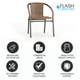 thumbnail image 2 of Flash Furniture Lila Medium Brown Rattan Indoor-Outdoor Restaurant Stack Chair, 2 of 15
