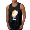 thumbnail image 2 of Titcea Tank Tops Men Palm Tree Printed Round Neck Sleeveless Workout Shirts Hawaiian Beach Holiday T Shirts Summer Casual Tank Top, 2 of 5