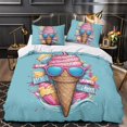 thumbnail image 3 of 3D Ice Cream Printed Comforter Cover Set Children Adult Unique Design Bedding Set Bedroom Decor,Queen (90"x90"), 3 of 5