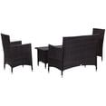 thumbnail image 4 of Safavieh Figueroa Outdoor Contemporary 4 Piece Set with Cushion, 4 of 14