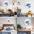 thumbnail image 2 of Wall Clock 14 Inch Modern Abstract Tulip Flower Round Silent Decorative Wall Clocks Battery Operated for Living Room Bedroom Kitchen Classroom Decor, Light Blue,Large, 2 of 7