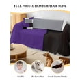 thumbnail image 4 of Purple Grey Couch Cover for Dogs, Modern Purple Geometric Washable Sofa Covers Slipcover for Pets Dogs Futon Cover, Couch Recliner Covers, Oversized Chair Slipcover 71"x91", 4 of 9