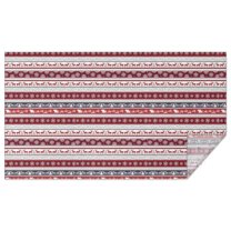 Red Christmas Folk Pattern Rectangle Tablecloth 60"x102",Waterproof Polyester Rectangle Table Cloth, Wipeable Spillproof Polyester Tablecloth for Dining, Camping, Indoor and Outdoor