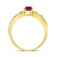 thumbnail image 5 of 10k Yellow Gold Oval Ruby And Diamond Ring, 5 of 6
