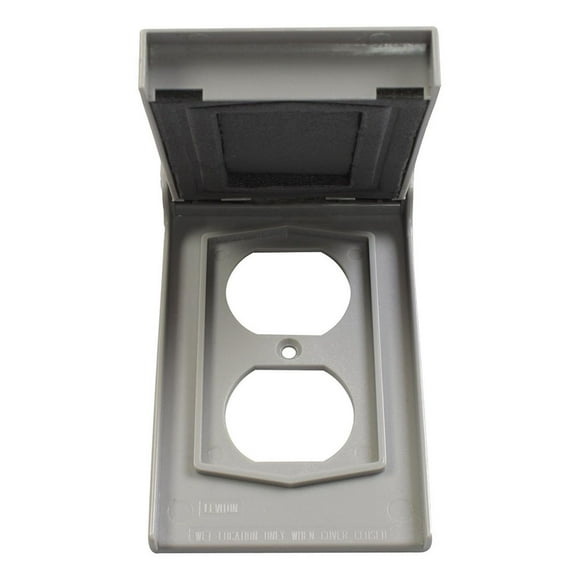 Placa Exterior Para Contacto Leviton Nylon Gris