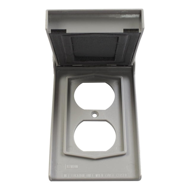 Placa Exterior Para Contacto Leviton Nylon Gris