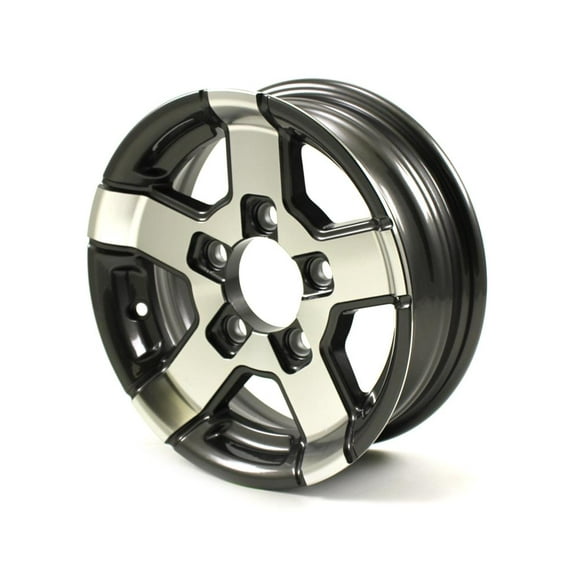12X4 5-Lug on 4.5" Aluminum Series 07 Trailer Wheel - Gray Accent - 724545