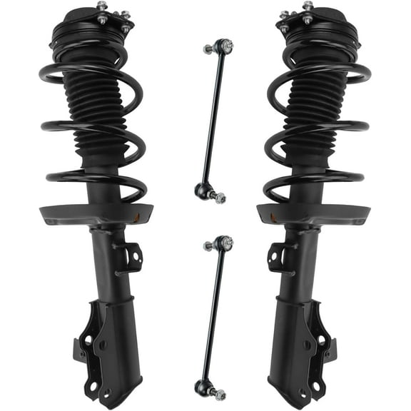 Detroit Axle - 4WD Front Struts Kit for 2018 2019 Chevrolet Equinox GMC Terrain, 2 Struts with Coil Spring Assembly 2 Sway Bar End Links Replacement Suspension