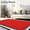 thumbnail image 2 of ODIKA 3'x5' Machine Washable Non-Slip Area Rug, Elegant Interlocking Lattice Modern Bordered Contemporary High Traffic Rug with Pad, Red, 585504, 2 of 8