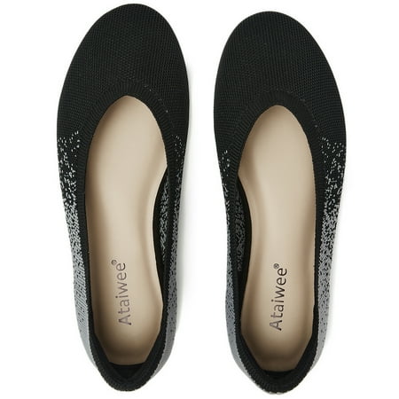 

Women‘s Wide Width Flat Shoes，Plus Size Round Toe Slip on Wide Ballet Shoes.