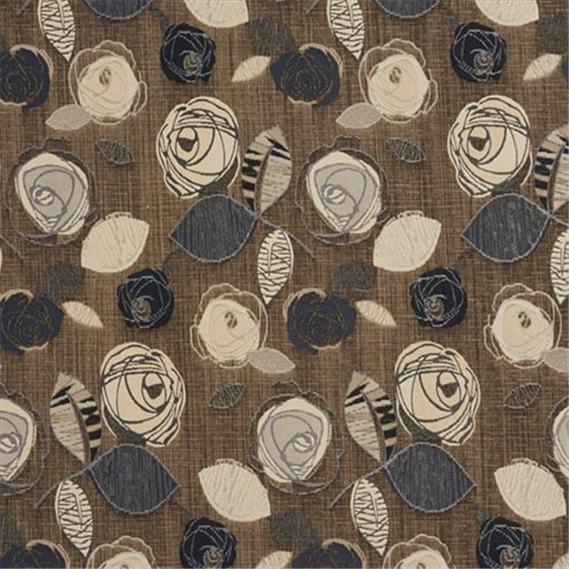 Designer Fabrics A378 54 in. Wide Silver Grey And Beige Leaves And Roses Tweed Textured Metallic Upholstery Fabric
