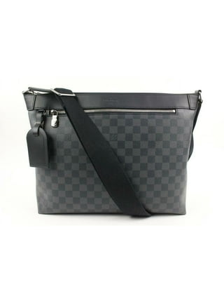 Pre-Owned LOUIS VUITTON Louis Vuitton Messenger MM Shoulder Bag N41458 Damier  Graphite Canvas Leather Gray Black (Good) 