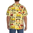 thumbnail image 5 of Disketp Men's Hawaiian Funny Construction Vehicles Print Shirts Button Down Holiday Beach Shirts-4X-Large, 5 of 7