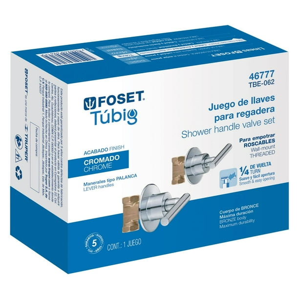 Manerales Mezcladora Para Regadera Truper Juego Manerales Palanca