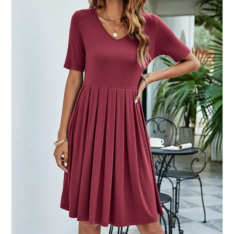 white christmas dresses Women's Bohemian Beach Long Dress Spring Summer Casual V-Neck main image 0