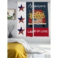 thumbnail image 3 of Independence Day Sheer Curtains 72 Inch Length 2 Panels Set Window Treatments, Red Truck USA Flag Star Sunflowers Rod Pocket Semi Curtains for Living Room/Bedroom/Kitchen Décor, 104"W x 72"L, 3 of 7