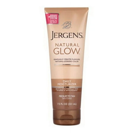 Jergens Natural Glow Daily Moisturizer for Body, Medium to Tan Skin Tones, 7.5 Oz, 3 Pack