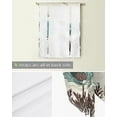 thumbnail image 5 of Vintage Teal Tulip Tie Up Curtains for Kitchen Bedroom Living Room Windows  Adjustable Tie-Up Shade Rod Pocket Curtain Valance Drape Elegant Floral Farmhouse Flowers Rustic Brown 1 Panel, 5 of 7