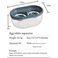 thumbnail image 4 of JUNWELL YolkCatcher Egg Yolk Separator with Collecting Bowl Fits Up To 2 Eggs,Plastic Egg Separator, Egg White Yolk Divider Kitchen Gadgets Baking Tools Egg Extractor-Blue, 4 of 5